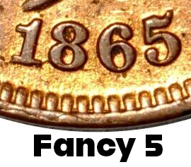 1865 Indian Head Cent Fancy 5